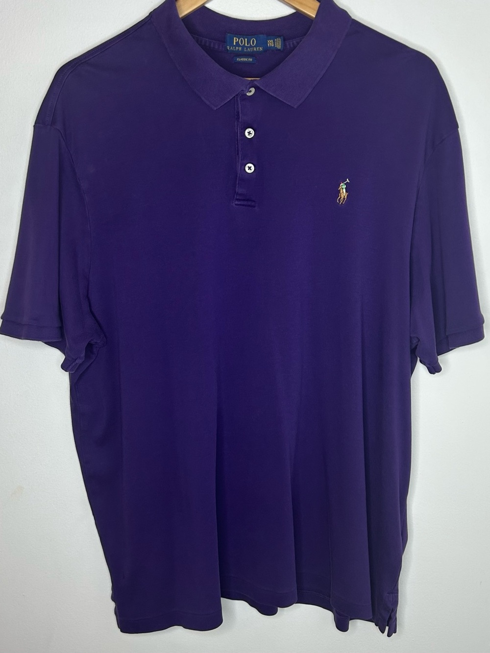 Ralph Lauren Men’s Deep Purple Polo Shirt with Embroidered Pony